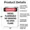 Signmission Diesel Flammable No Smoking No Danger Sign, Plastic, 12in W x 18in L, 2PK OS-2PACK-DS-P-1218-V-2363 - alternate 2